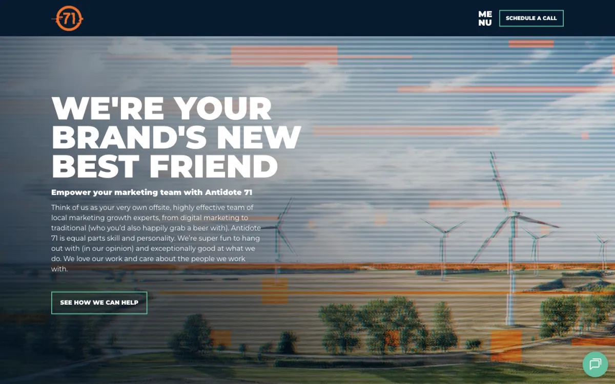 Antidote 71 homepage, captured September 28, 2026