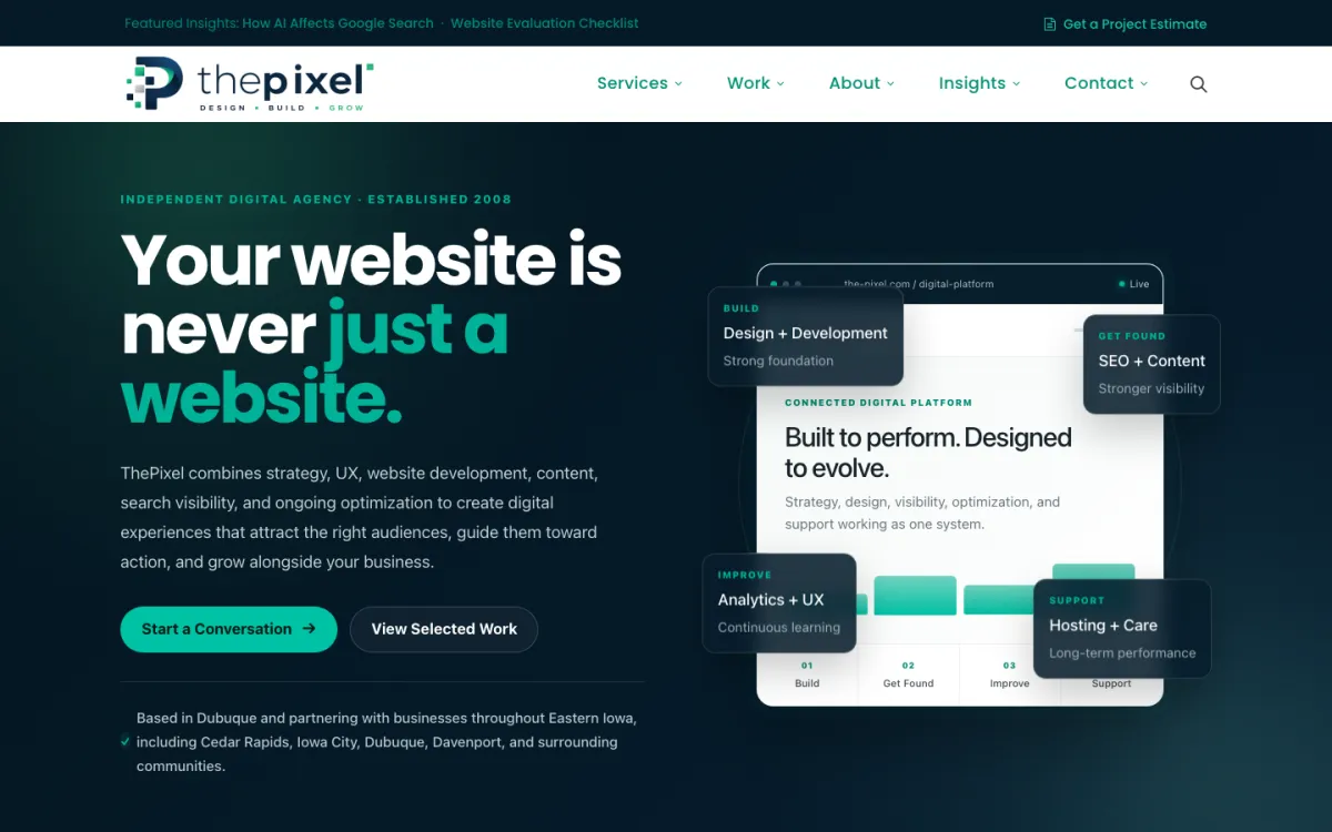 ThePixel homepage, captured September 28, 2026